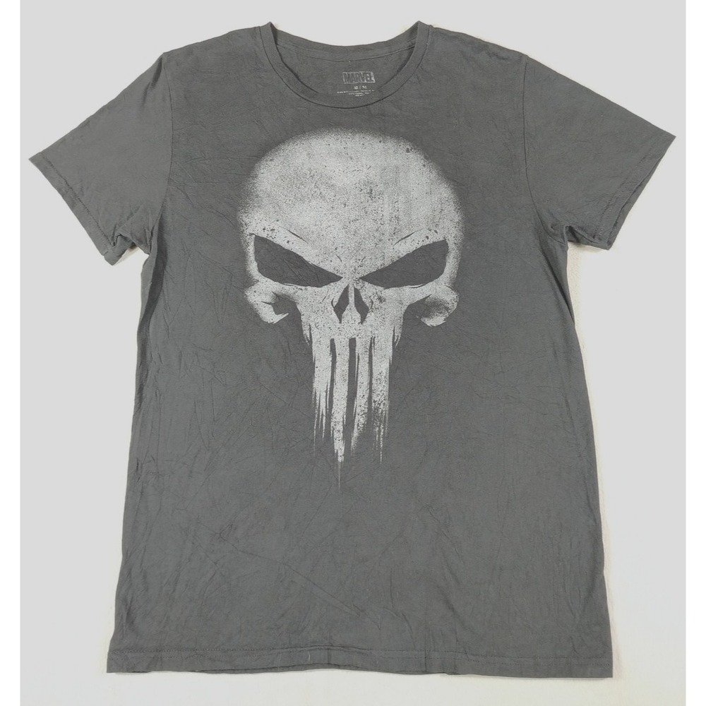 Marvel Punisher T Shirt Mens Medium Black‎ Skull Graphic Tee Superhero Tagless